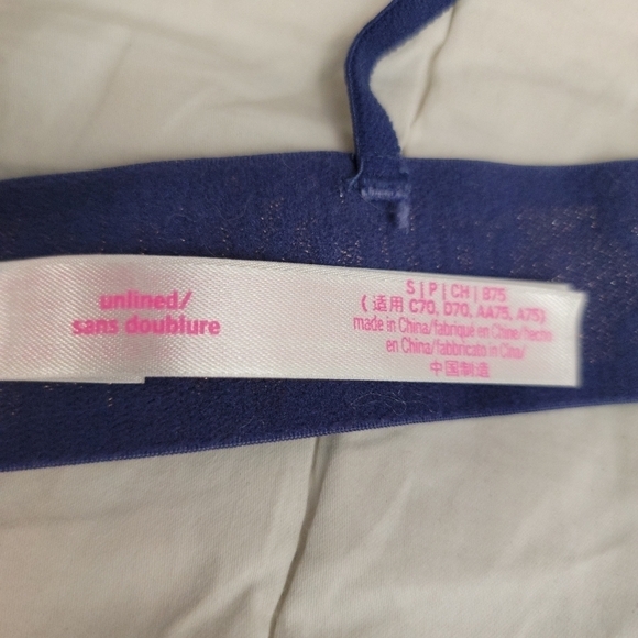 Victoria's Secret Pink S Velvet Sparkle Bralette Top Logo - Picture 7 of 8